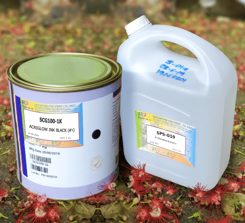 หมึกพิมพ์เชื้อน้ำมัน SCG เหมาะสำหรับงานพิมพ์สกรีน แผ่นอะครีลิค ,พลาสติก PS , PC , PVC , ABS