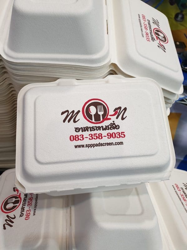 สกรีนลายลงกล่องโฟม
